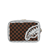 CREAM AND BROWN TEAR CHECK TOILETRY BRICK