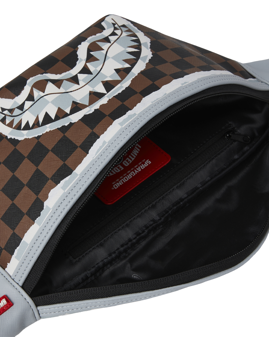 CREAM AND BROWN TEAR CHECK SAVVY CROSSBODY