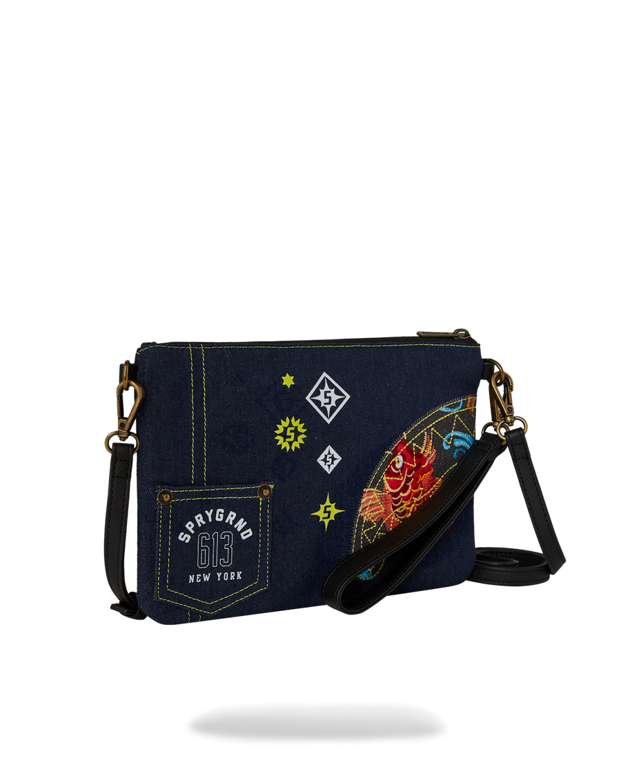 EVISU STYLE CROSSOVER CLUTCH