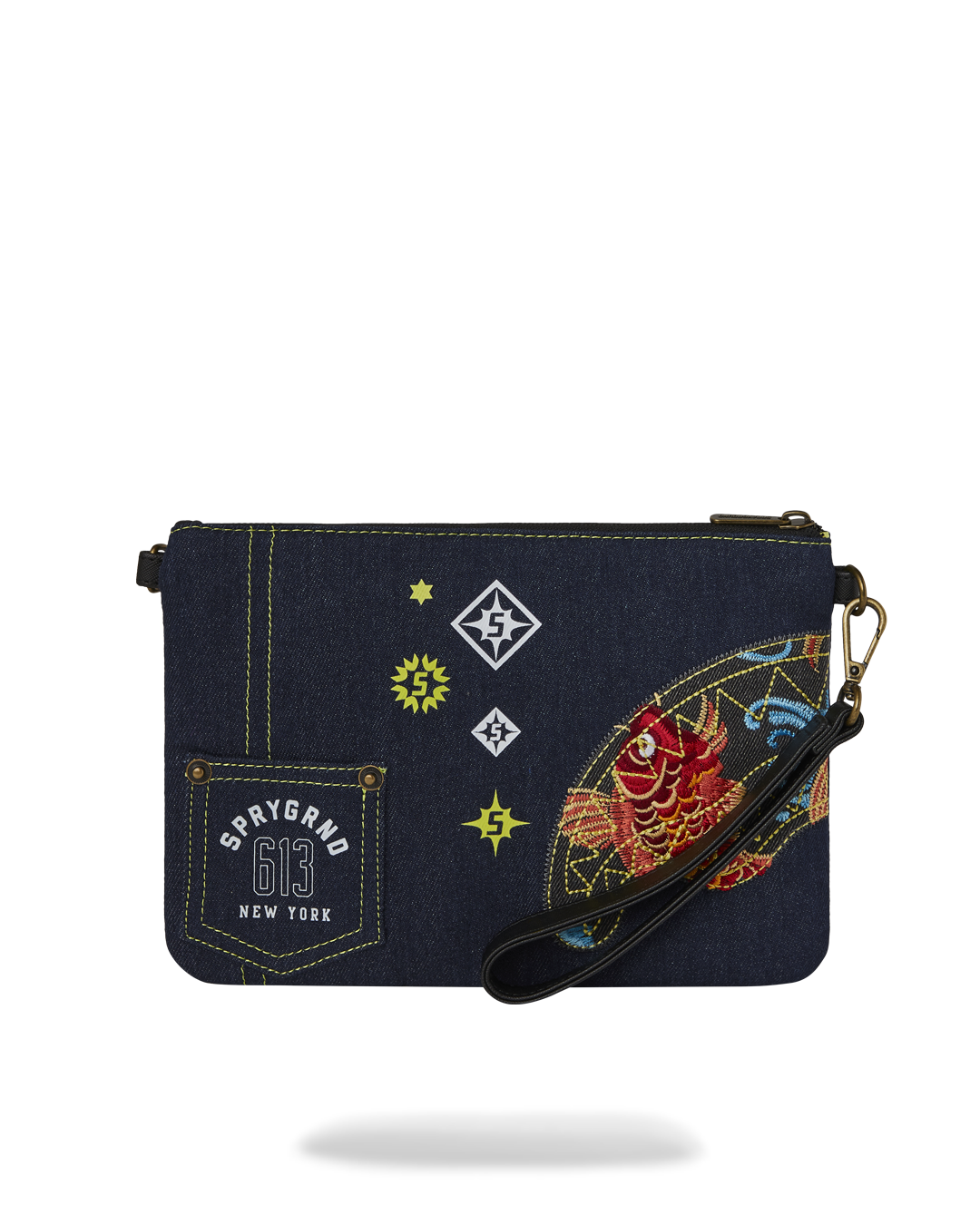 EVISU STYLE CROSSOVER CLUTCH