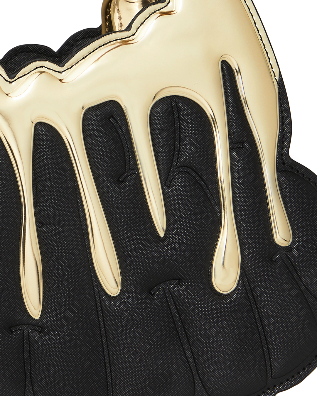 GOLD AND DANGEROUS SHARK BUBBLE LETTER HANDBAG