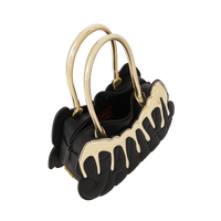 GOLD AND DANGEROUS SHARK BUBBLE LETTER HANDBAG