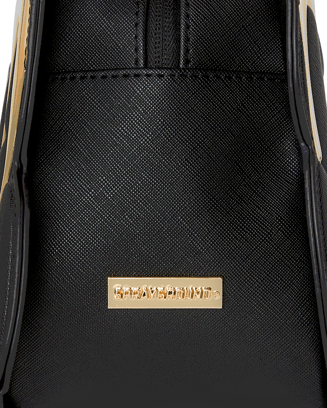 GOLD AND DANGEROUS SHARK BUBBLE LETTER HANDBAG