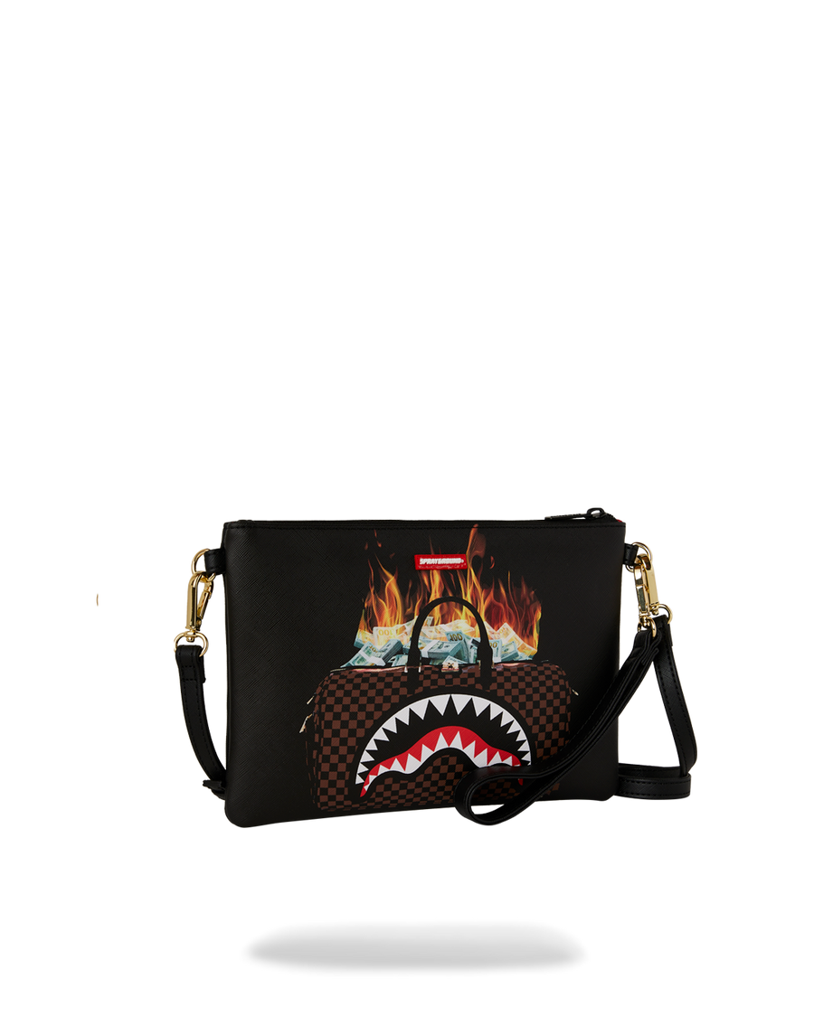 DUFFLE ON FIRE CROSSOVER CLUTCH