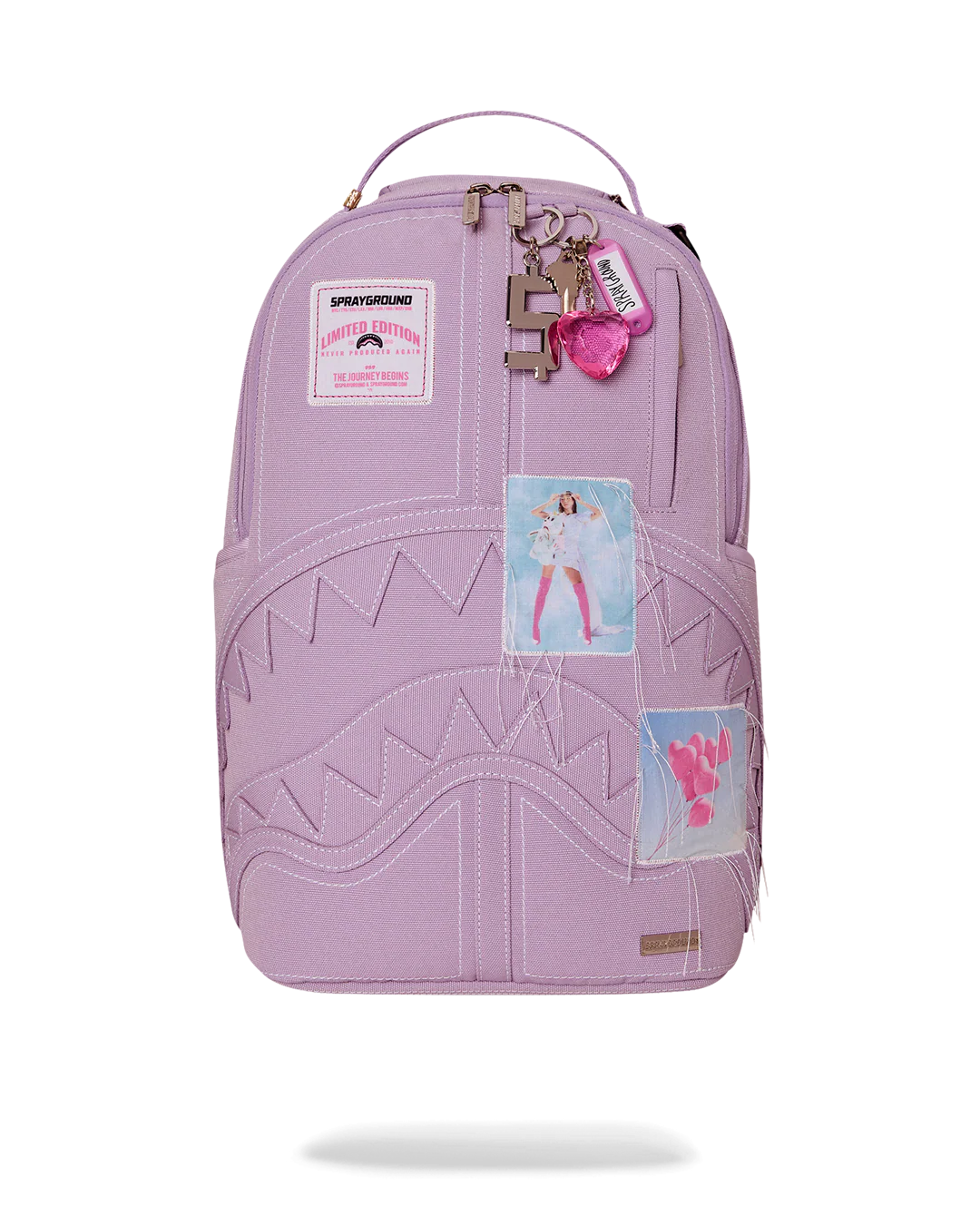 PURPLE DENIM PINK STITCH DLX-BACKPACK