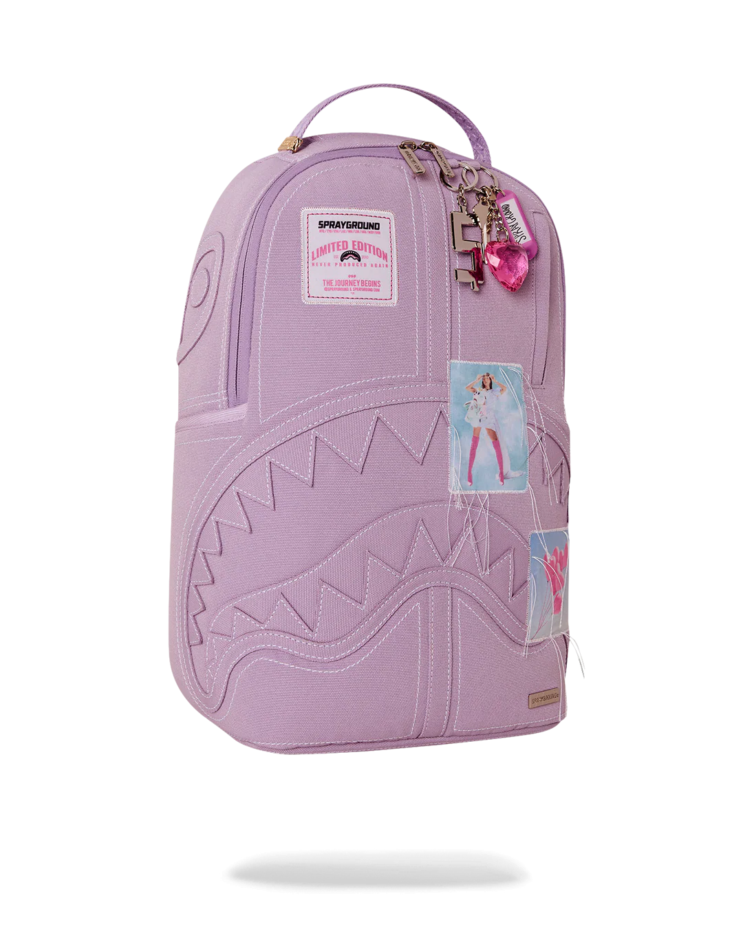 PURPLE DENIM PINK STITCH DLX-BACKPACK