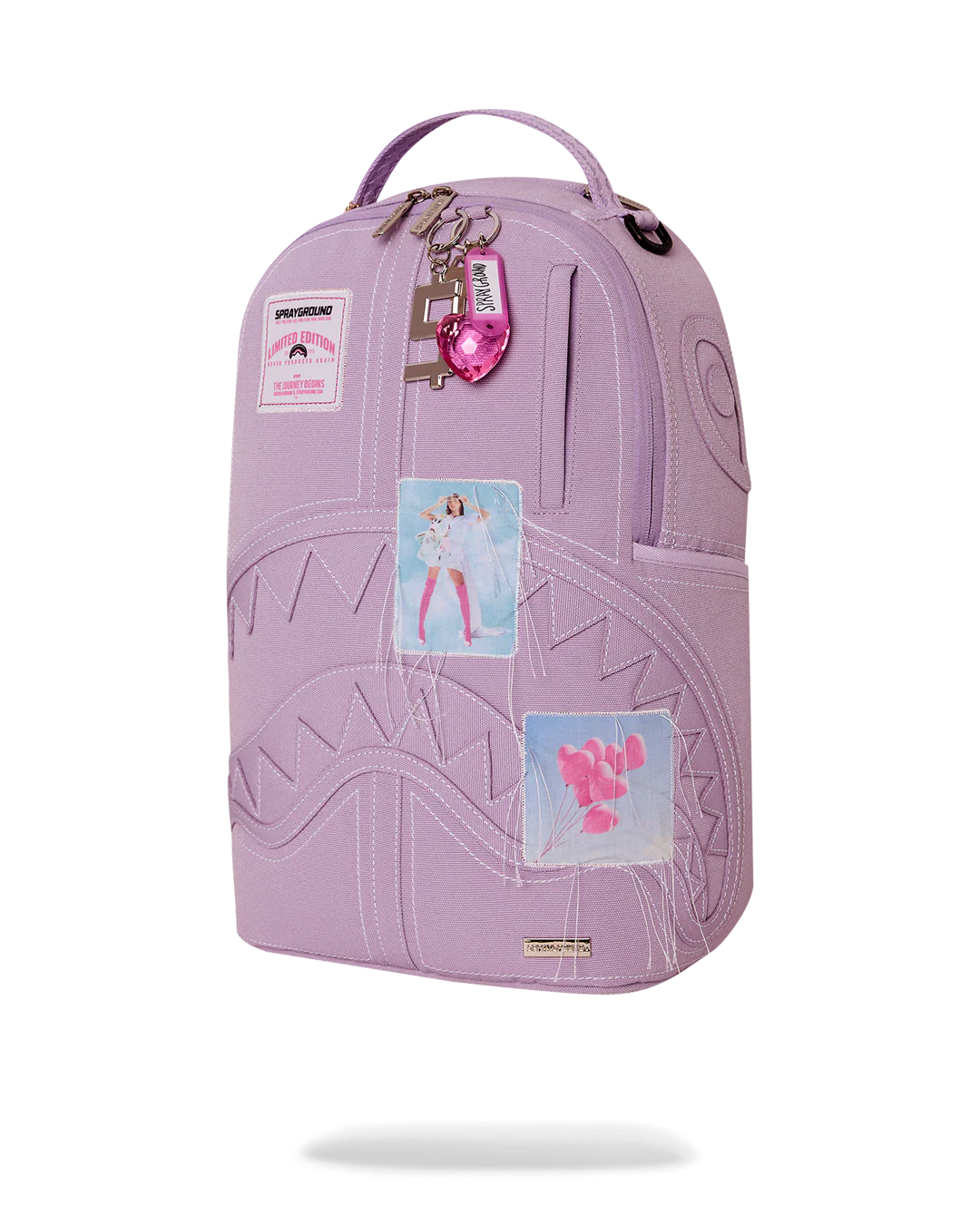 PURPLE DENIM PINK STITCH DLX-BACKPACK