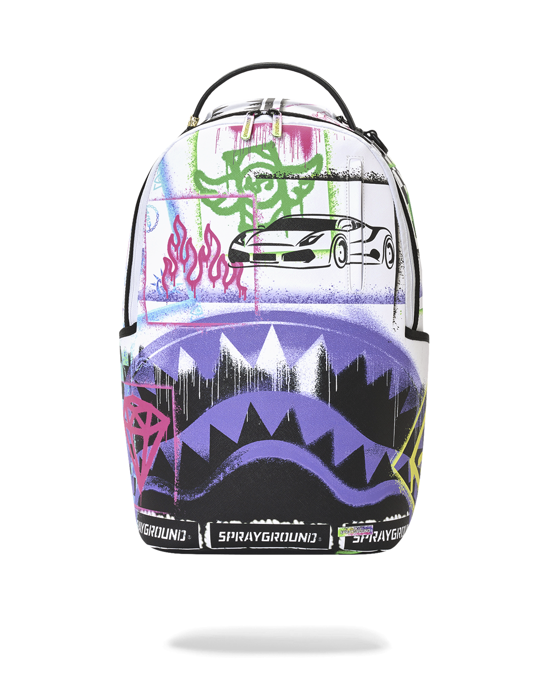 STENCIL SHARK ATTACK BLACK AND WHITE SPLIT DLXSV BACKPACK