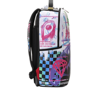 STENCIL SHARK ATTACK BLACK AND WHITE SPLIT DLXSV BACKPACK