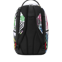 STENCIL SHARK ATTACK BLACK AND WHITE SPLIT DLXSV BACKPACK