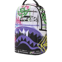 STENCIL SHARK ATTACK BLACK AND WHITE SPLIT DLXSV BACKPACK