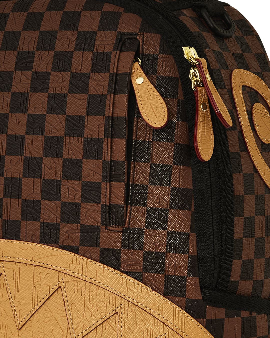 EMBOSSED CHECK BROWN DLXSV BACKPACK