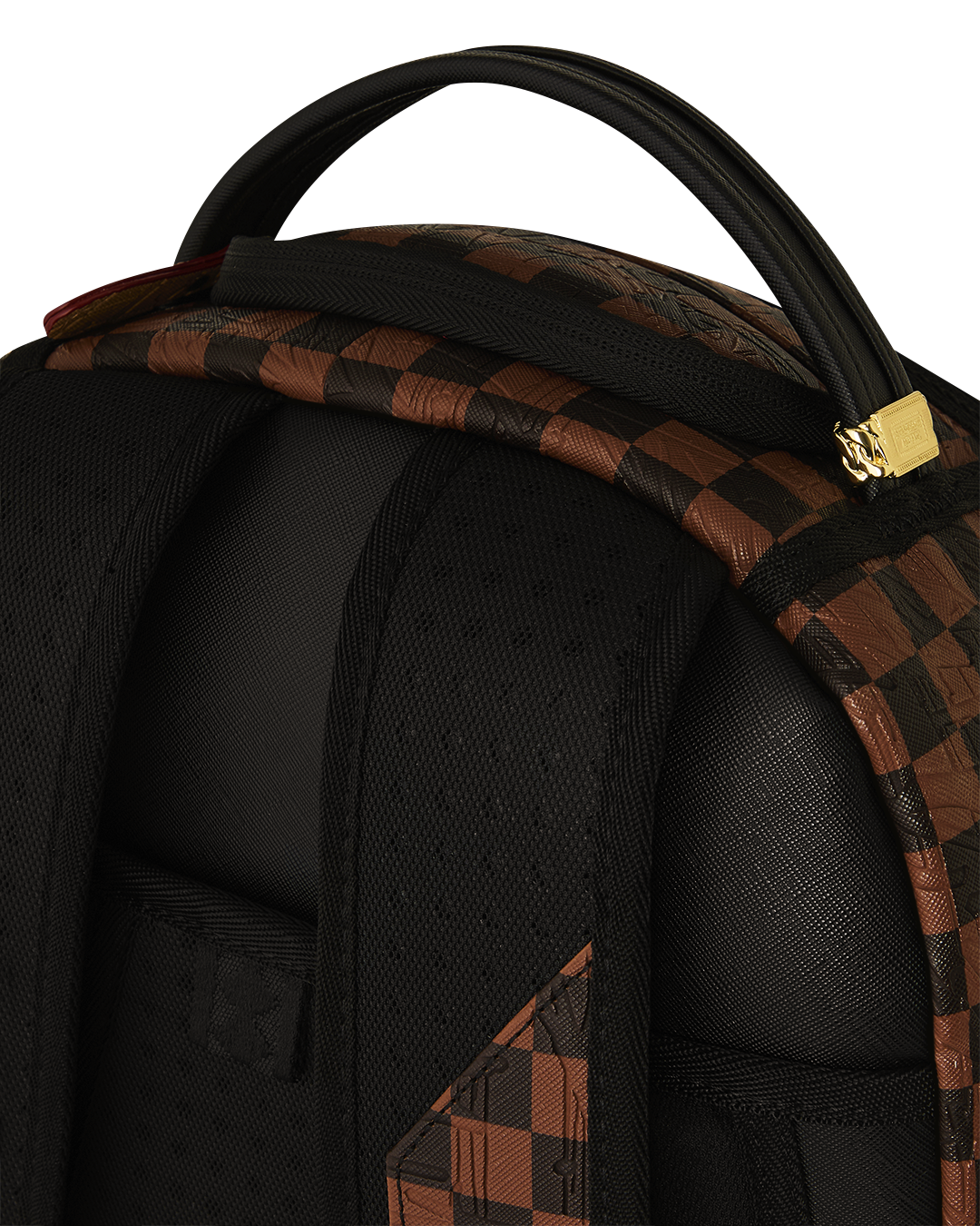 EMBOSSED CHECK BROWN DLXSV BACKPACK