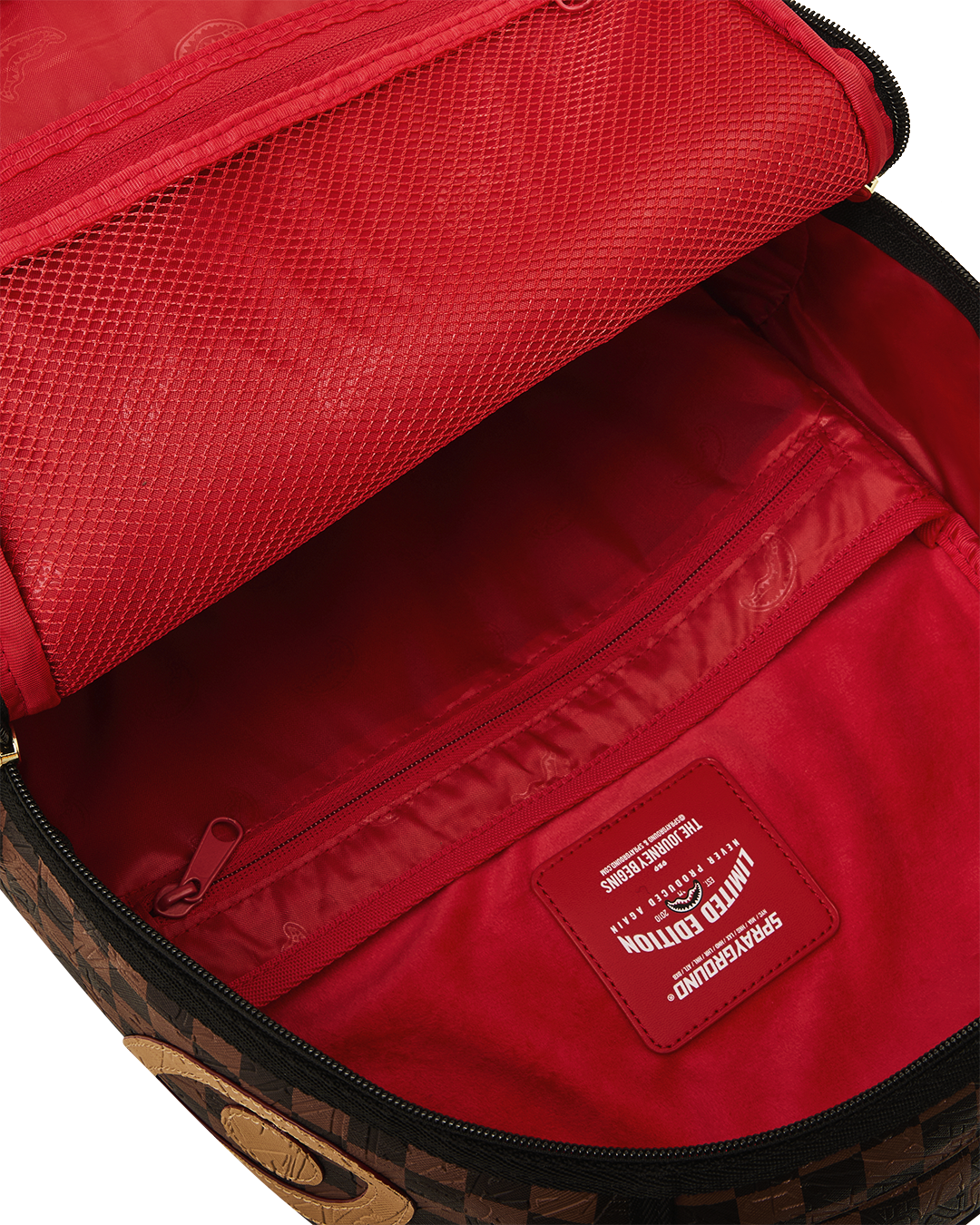 EMBOSSED CHECK BROWN DLXSV BACKPACK