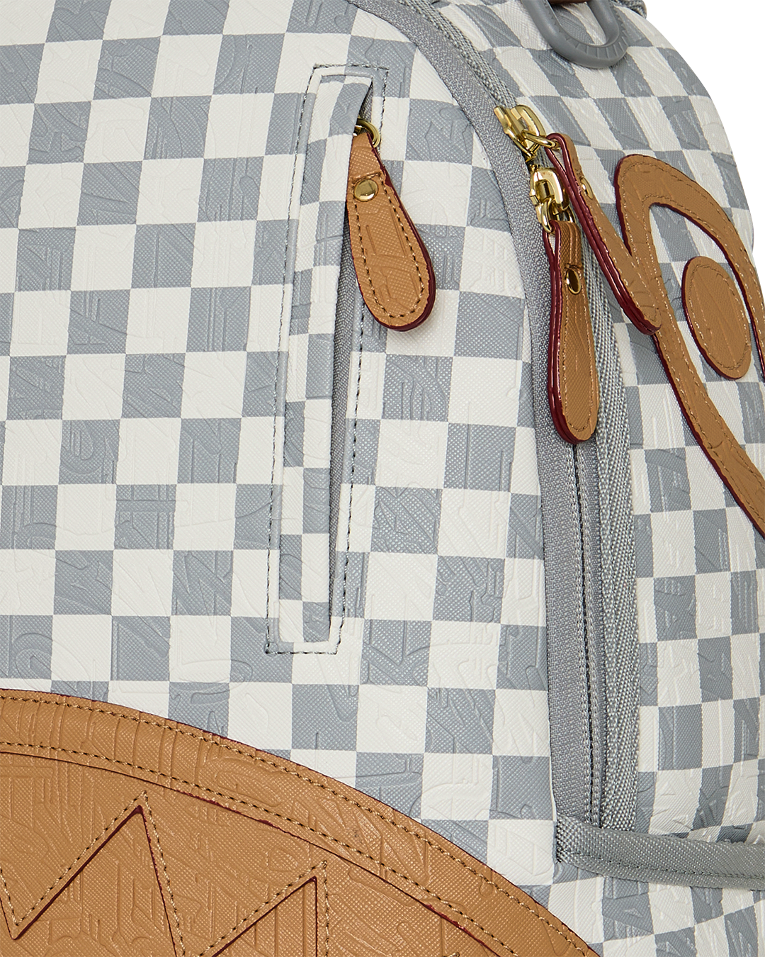 EMBOSSED CHECK CREAM DLXSV BACKPACK