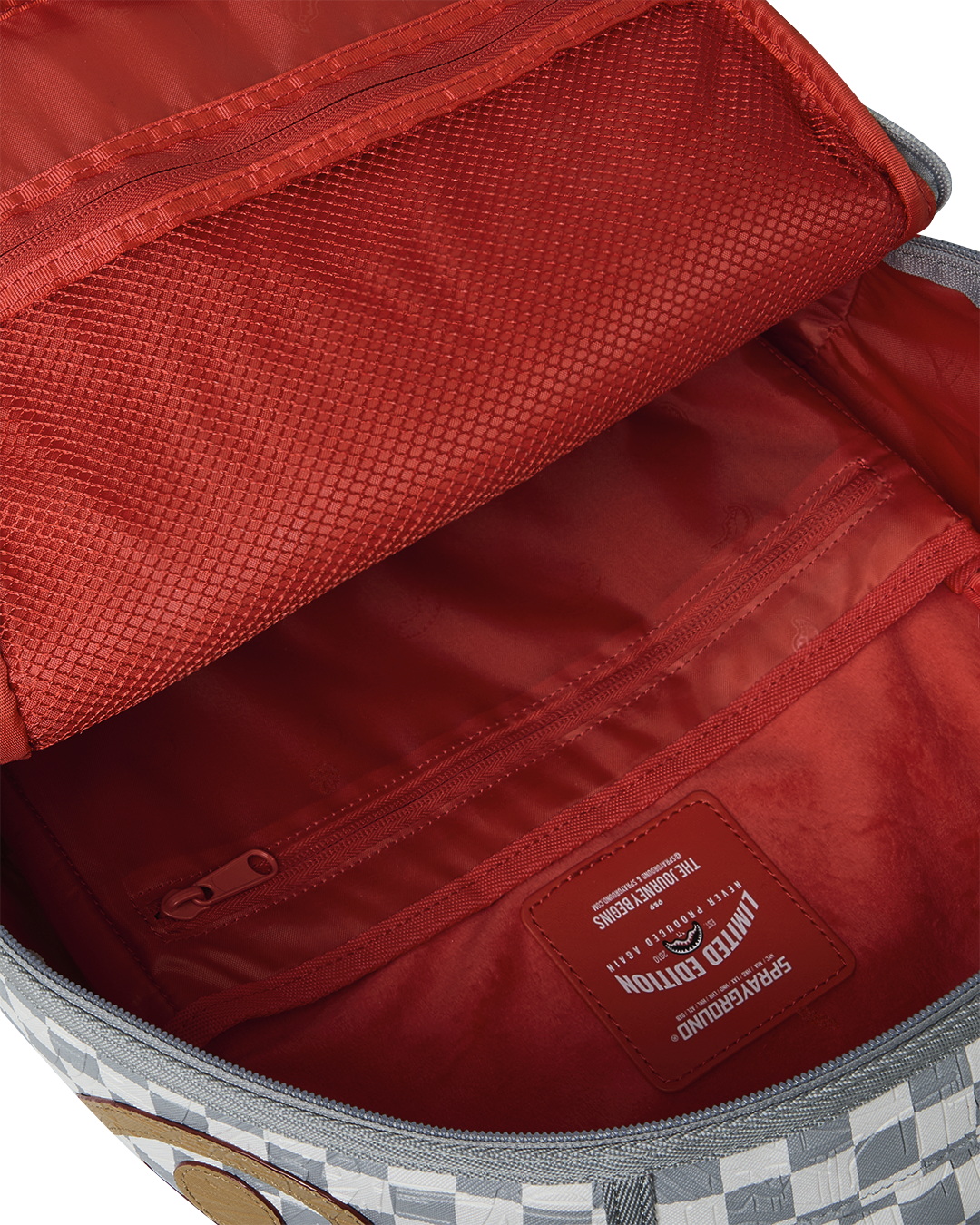 EMBOSSED CHECK CREAM DLXSV BACKPACK