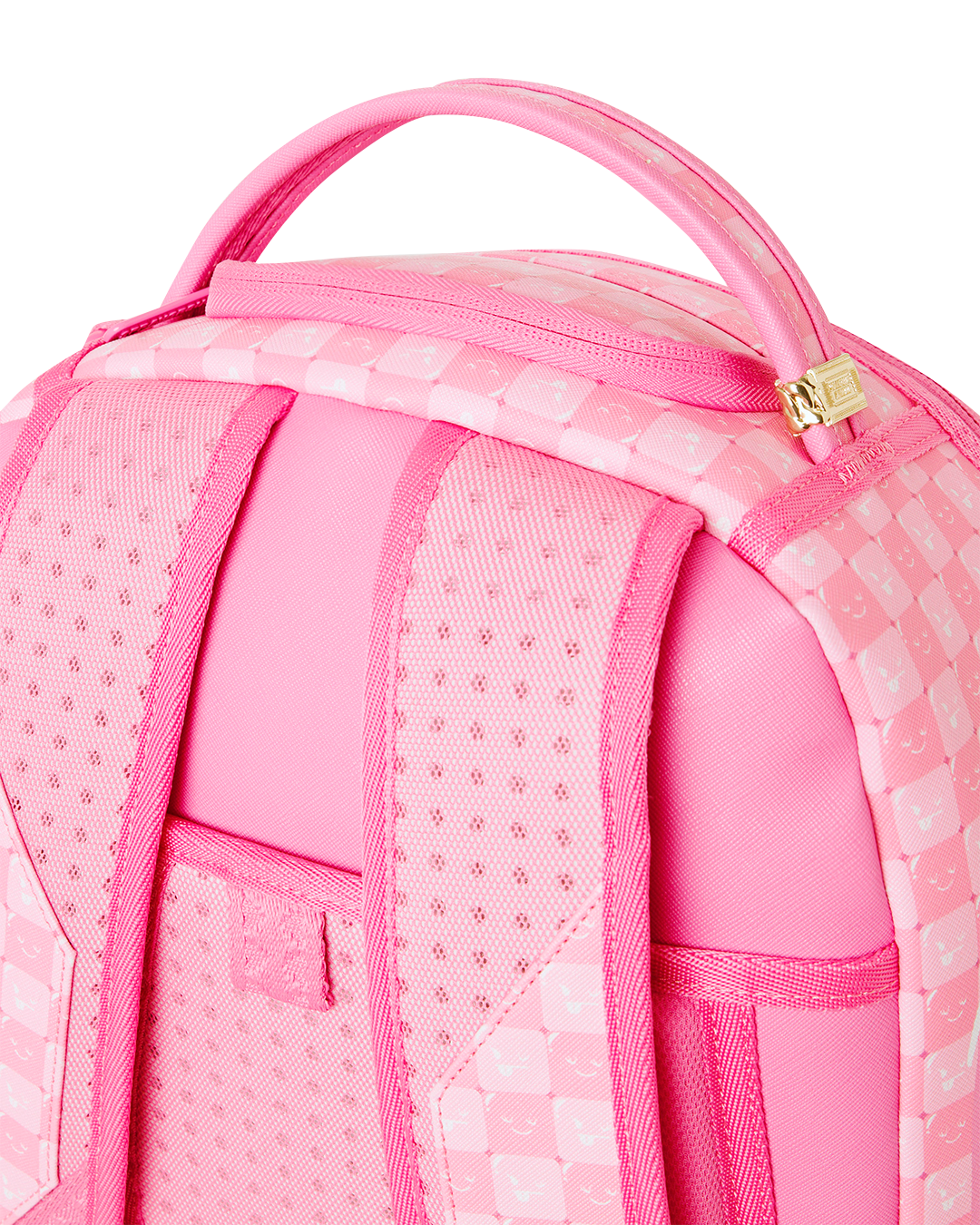 PINK NEW CHECK FACES DLXSV BACKPACK