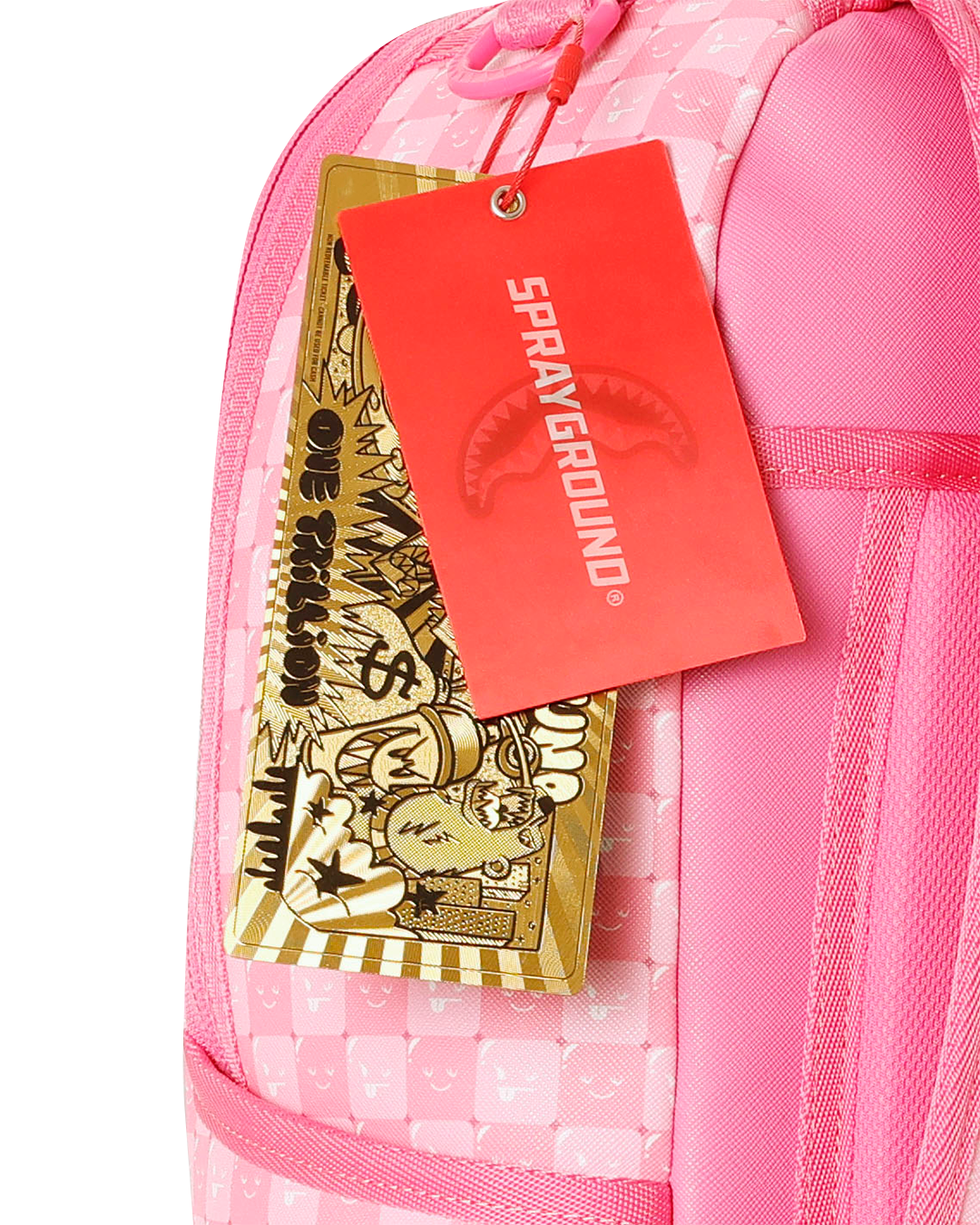 PINK NEW CHECK FACES DLXSV BACKPACK