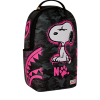 PEANUTS SNOOPY PINK STENCIL DLXSV BACKPACK