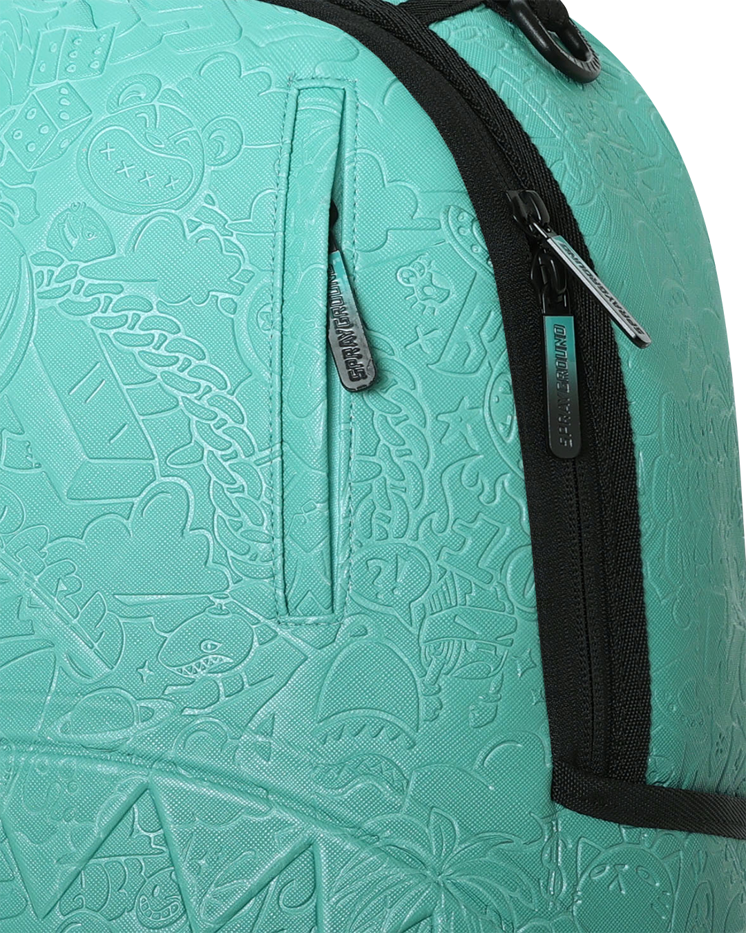 TURQUOISE DOODLE EMBOSS DLXSV BACKPACK