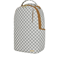 GRAFF EMBOSSED CREAM CHECK DLXSV BACKPACK
