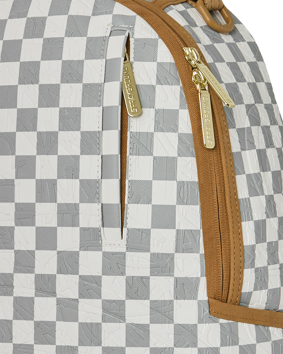 GRAFF EMBOSSED CREAM CHECK DLXSV BACKPACK