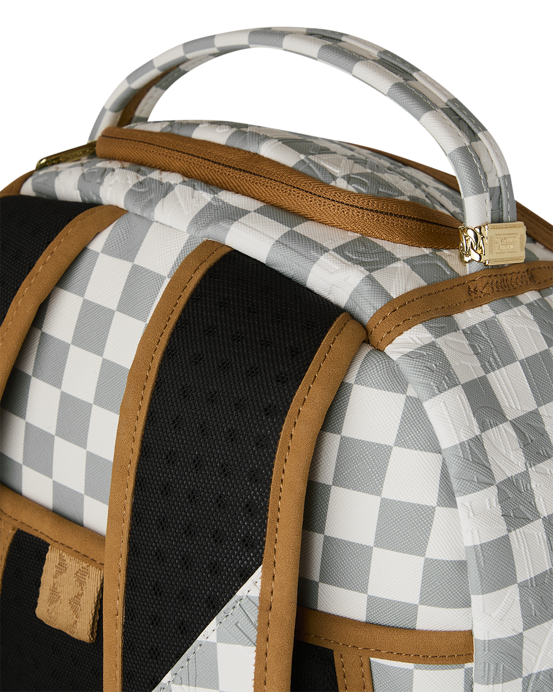 GRAFF EMBOSSED CREAM CHECK DLXSV BACKPACK