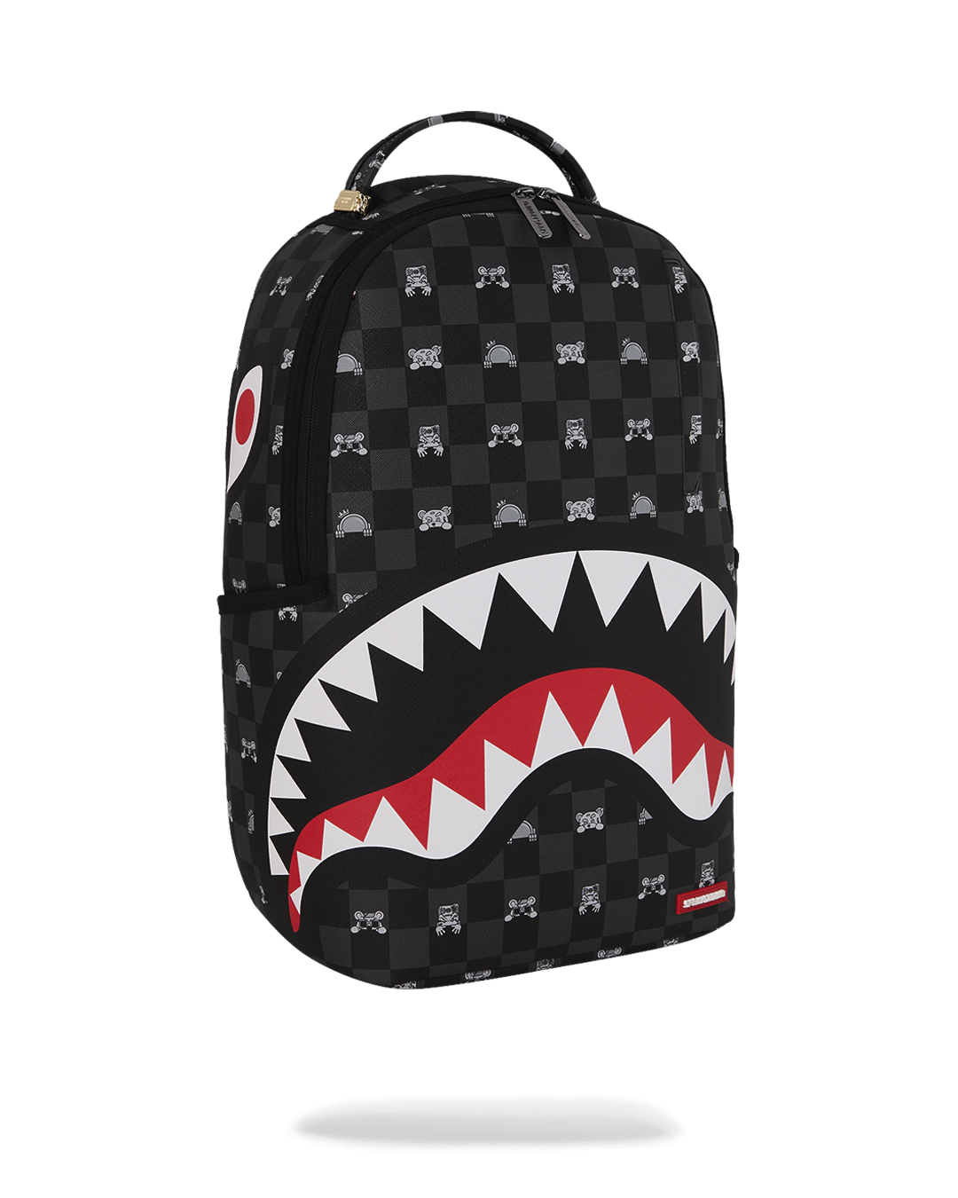 GRAY PEEKING CHARACTER CHECK DLXSV BACKPACK