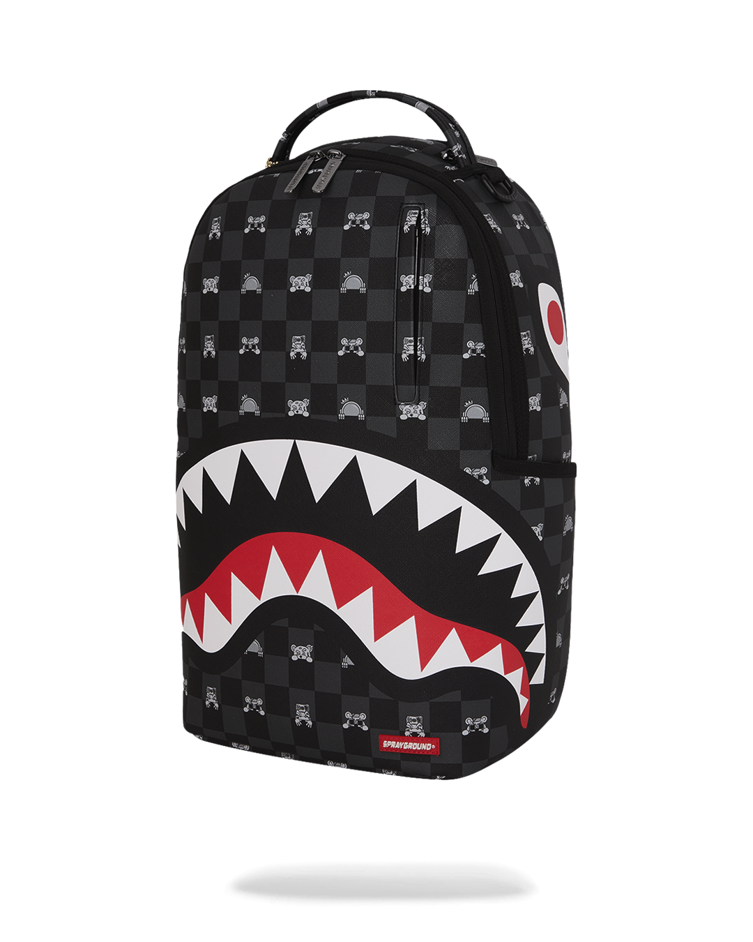 GRAY PEEKING CHARACTER CHECK DLXSV BACKPACK
