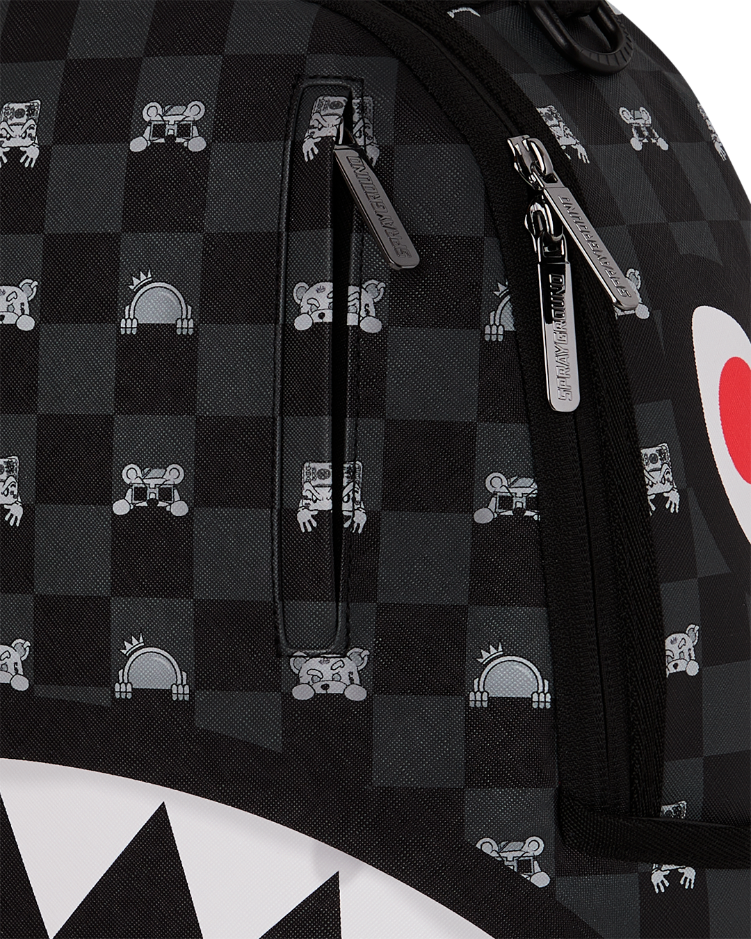 GRAY PEEKING CHARACTER CHECK DLXSV BACKPACK