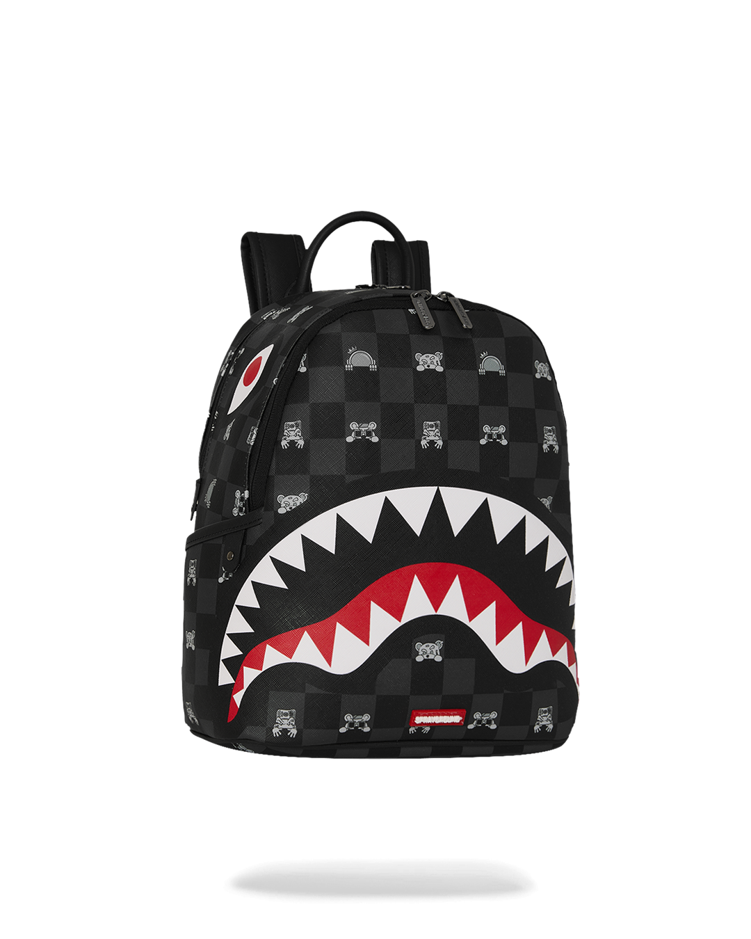 GRAY PEEKING CHARACTER CHECK SAVAGE BACKPACK