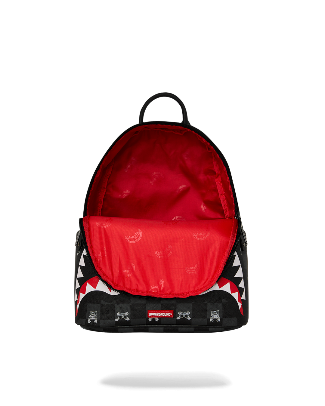 GRAY PEEKING CHARACTER CHECK SAVAGE BACKPACK