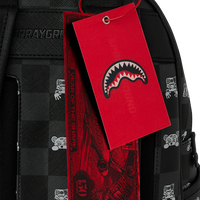 GRAY PEEKING CHARACTER CHECK SAVAGE BACKPACK