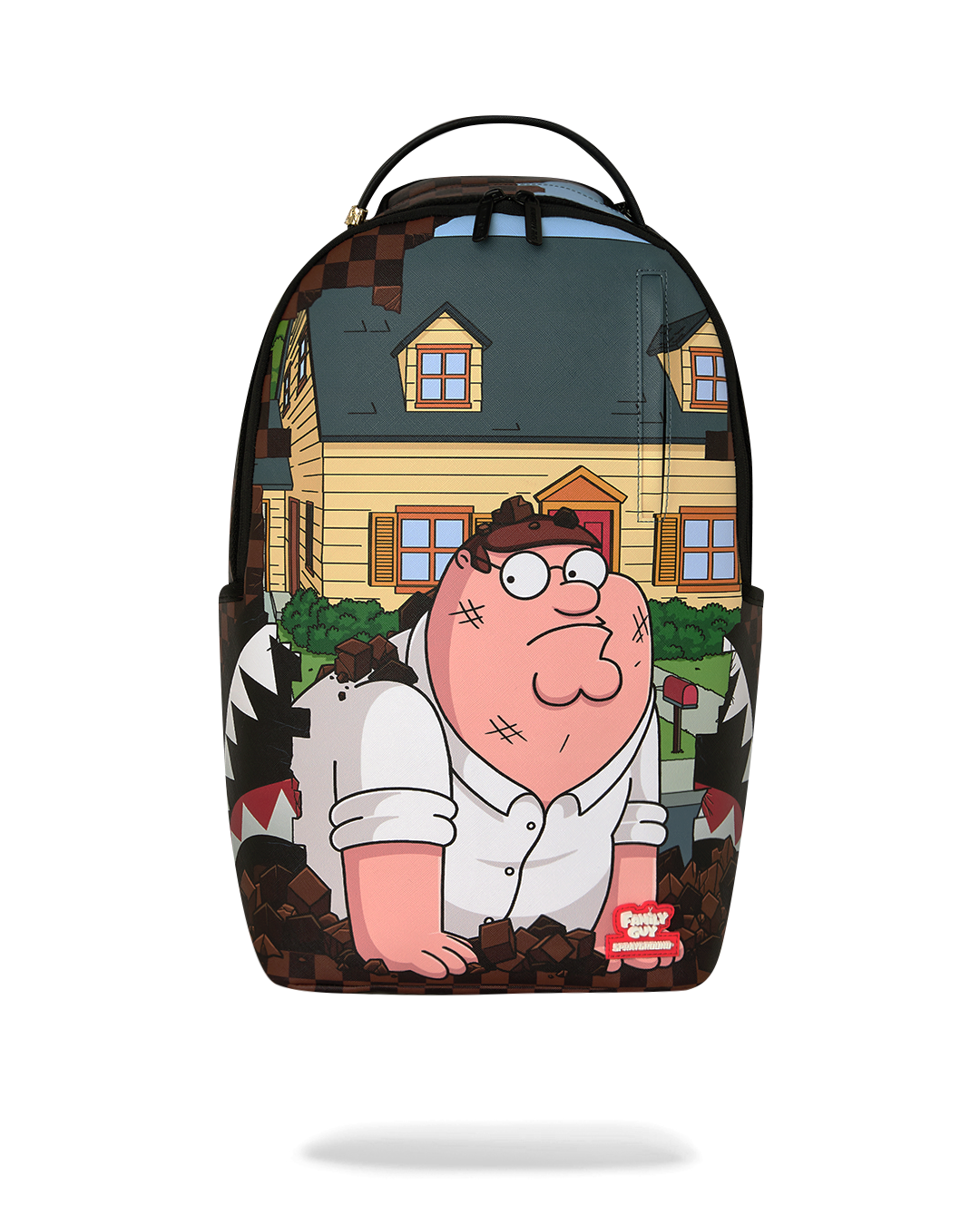 FAMILY GUY PETER FALLING THROUGH WALL DLXSV BACKPACK
