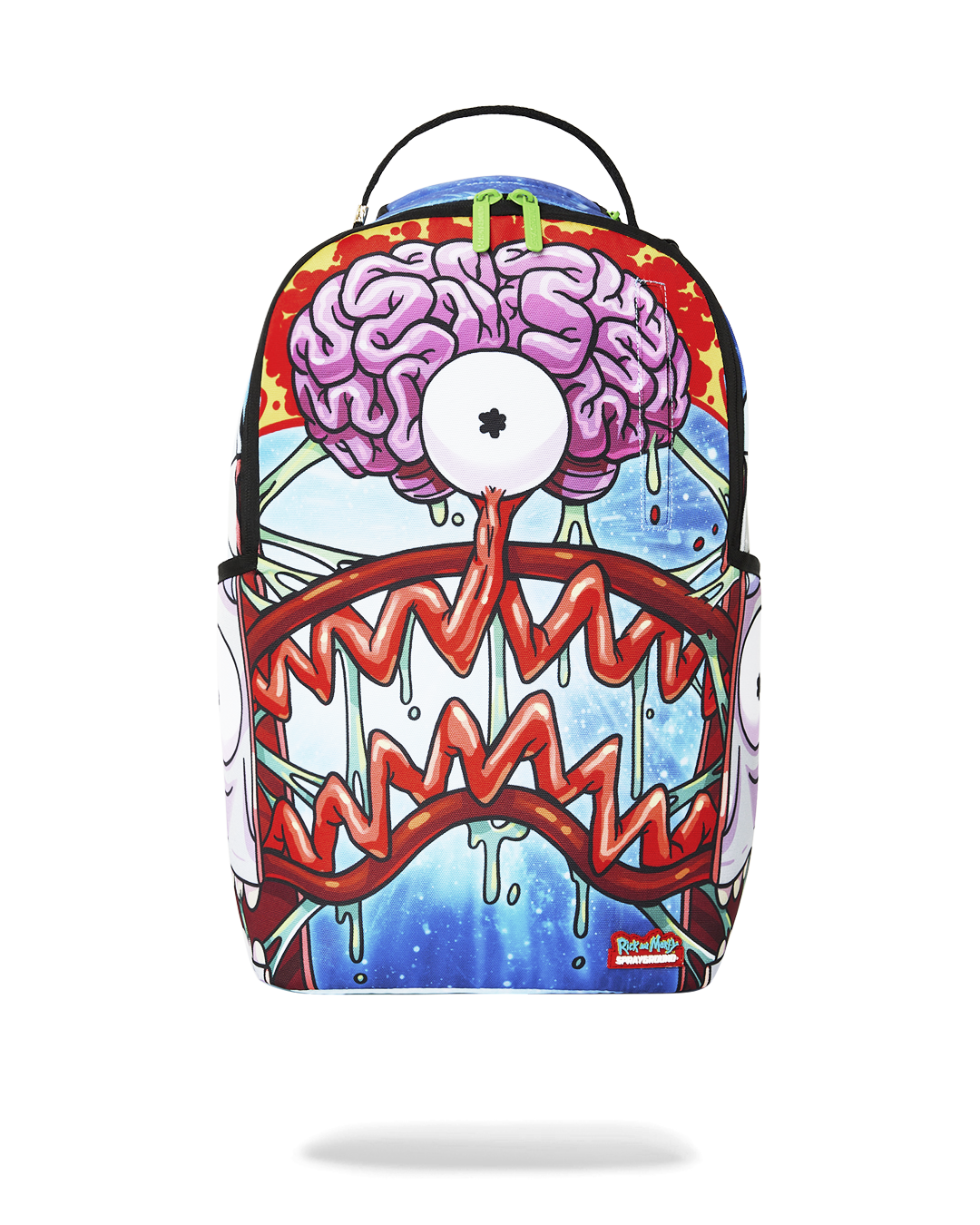 RICK AND MORTY SPLIT RICK HEAD GUTS DLXSR BACKPACK