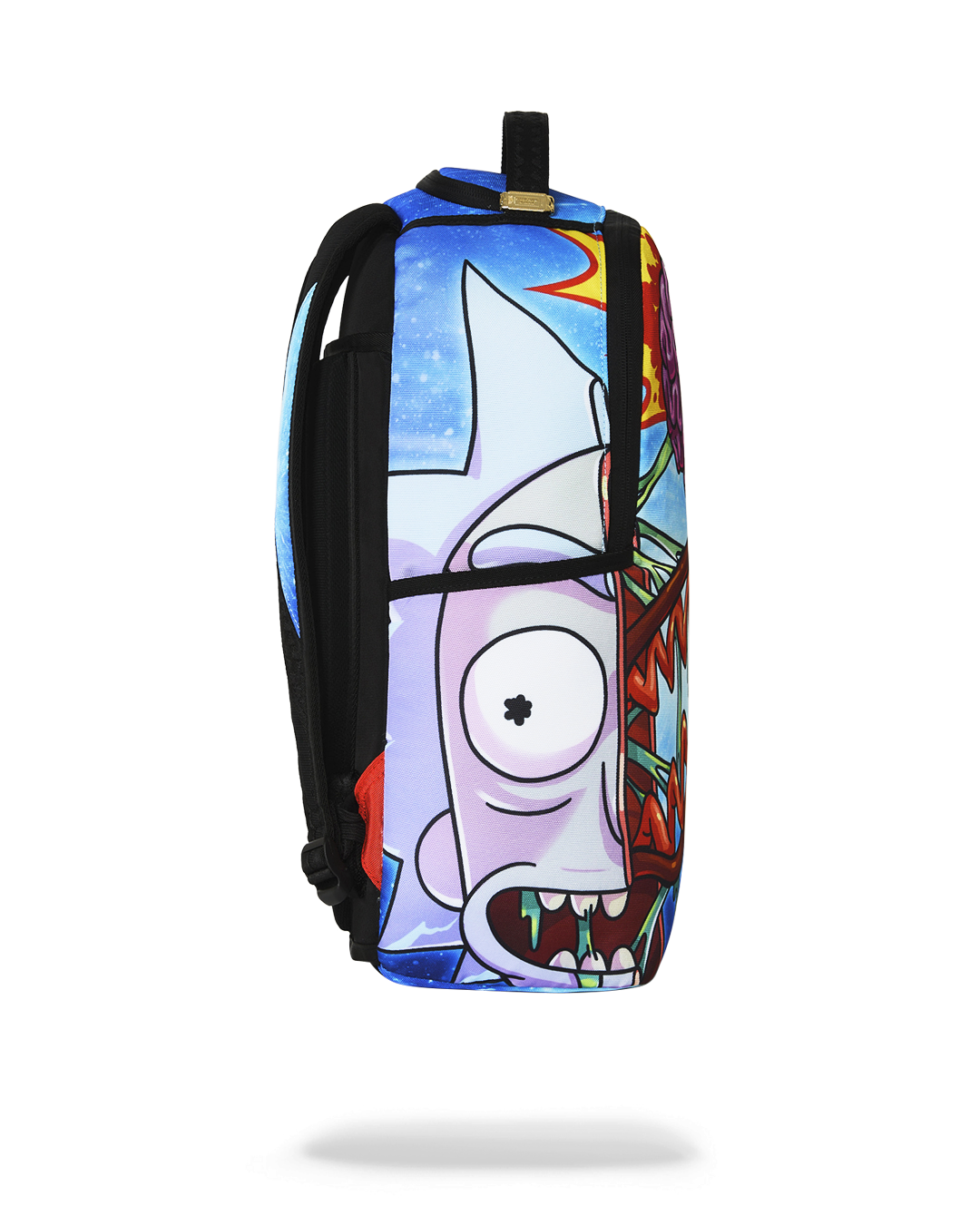 RICK AND MORTY SPLIT RICK HEAD GUTS DLXSR BACKPACK