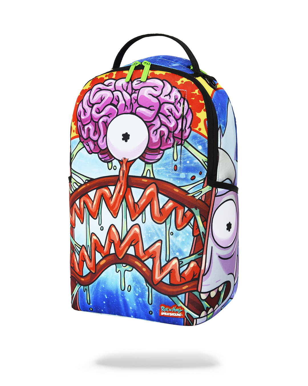 RICK AND MORTY SPLIT RICK HEAD GUTS DLXSR BACKPACK