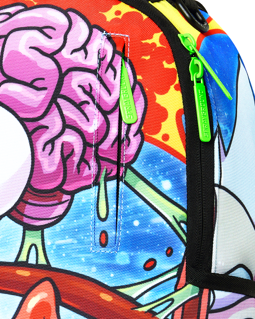RICK AND MORTY SPLIT RICK HEAD GUTS DLXSR BACKPACK