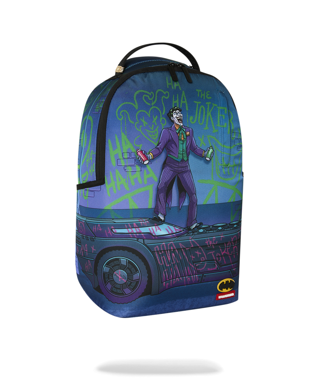 DC JOKER TAGGED UP BATMOBILE DLXSR BACKPACK