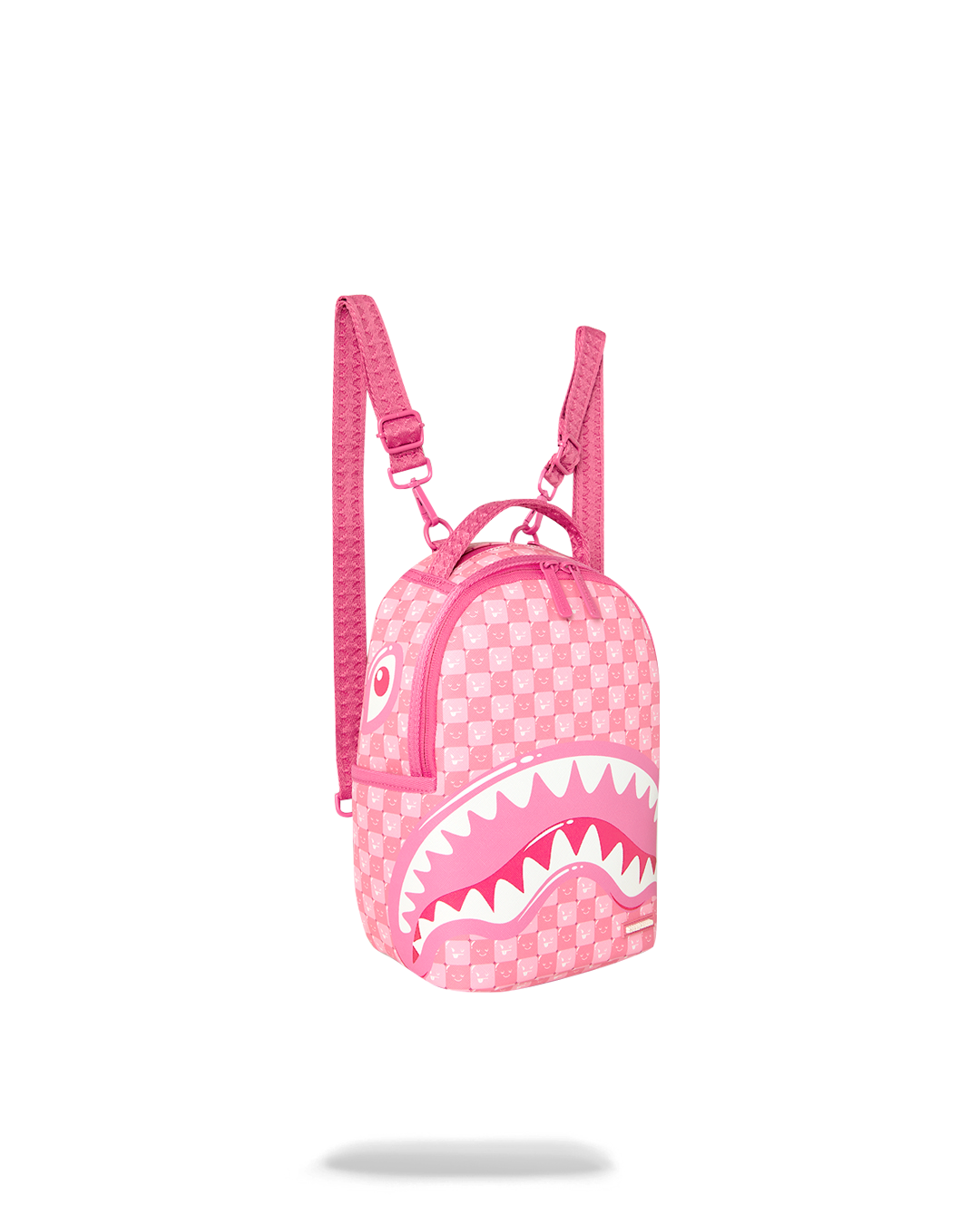 PINK NEW CHECK FACES MINI BACKPACK