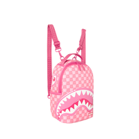 PINK NEW CHECK FACES MINI BACKPACK