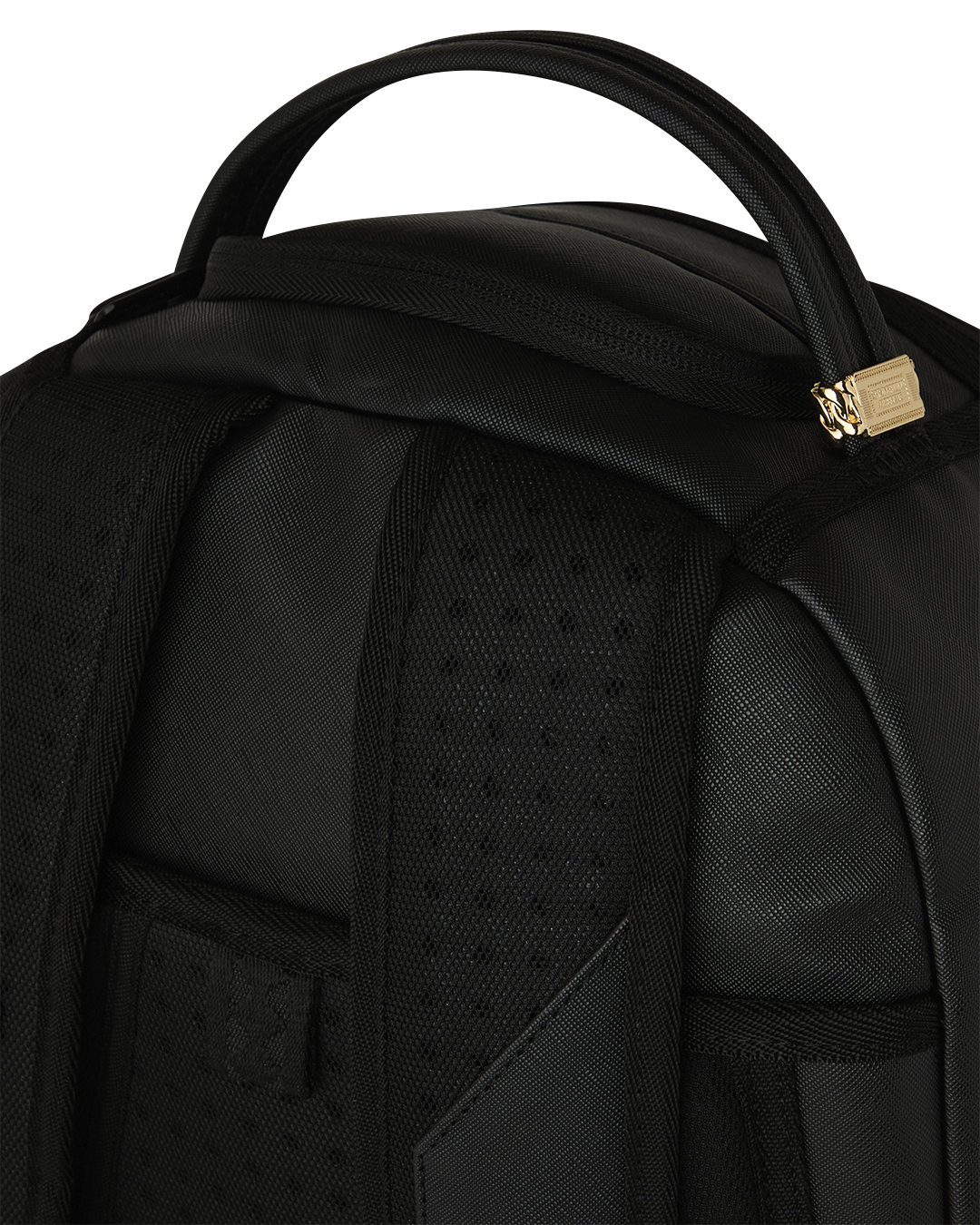 BLACKED OUT EMBOSSED GOLD TOOTH DLXSV BACKPACK
