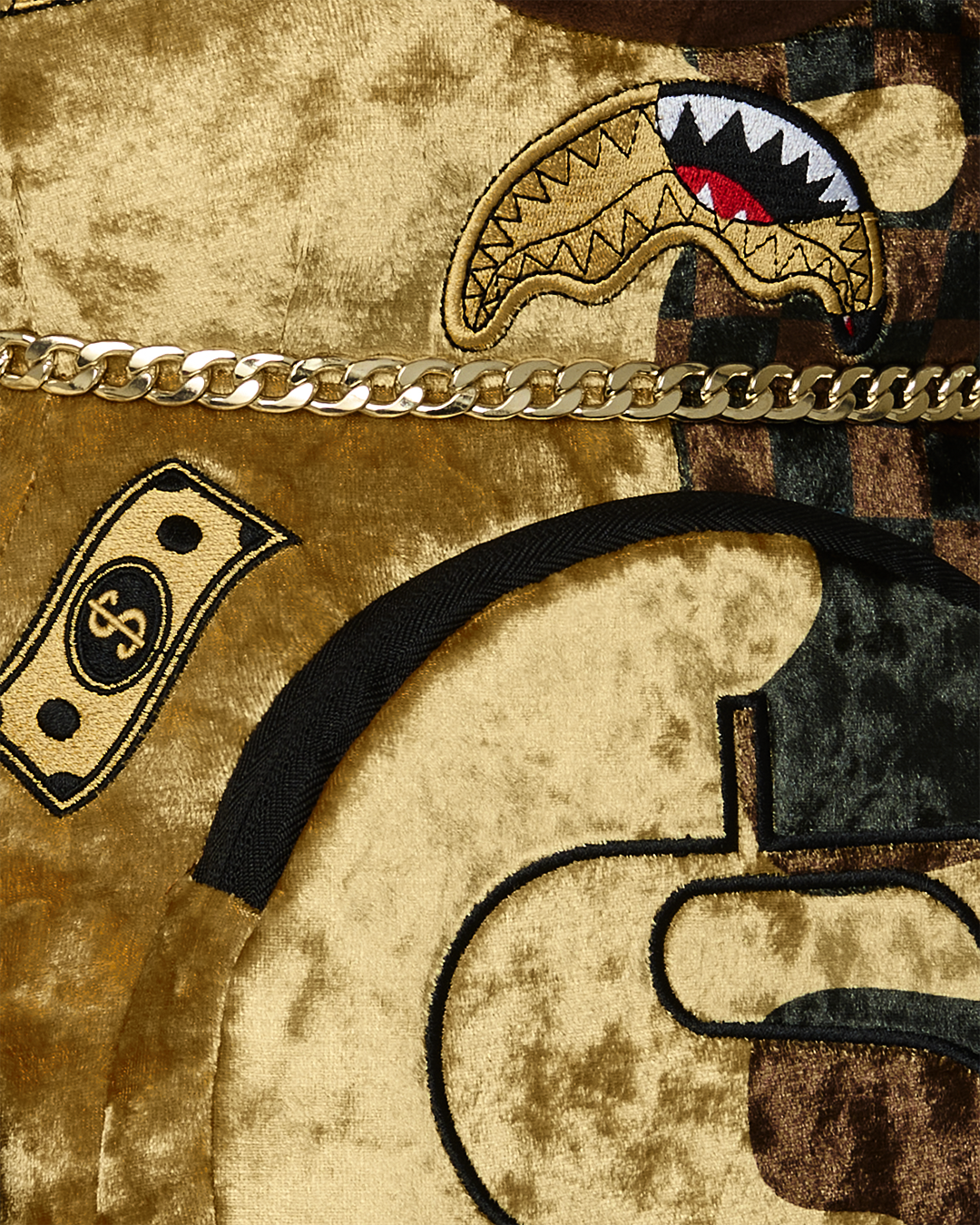 SHARKS IN PARIS GOLD DRIP MONEYBEAR BACKPACK