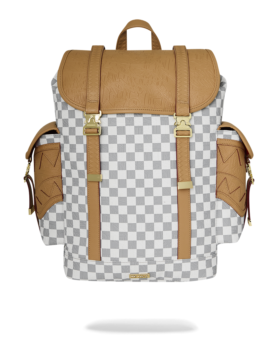EMBOSSED CREAM CHECK MONTE CARLO BACKPACK