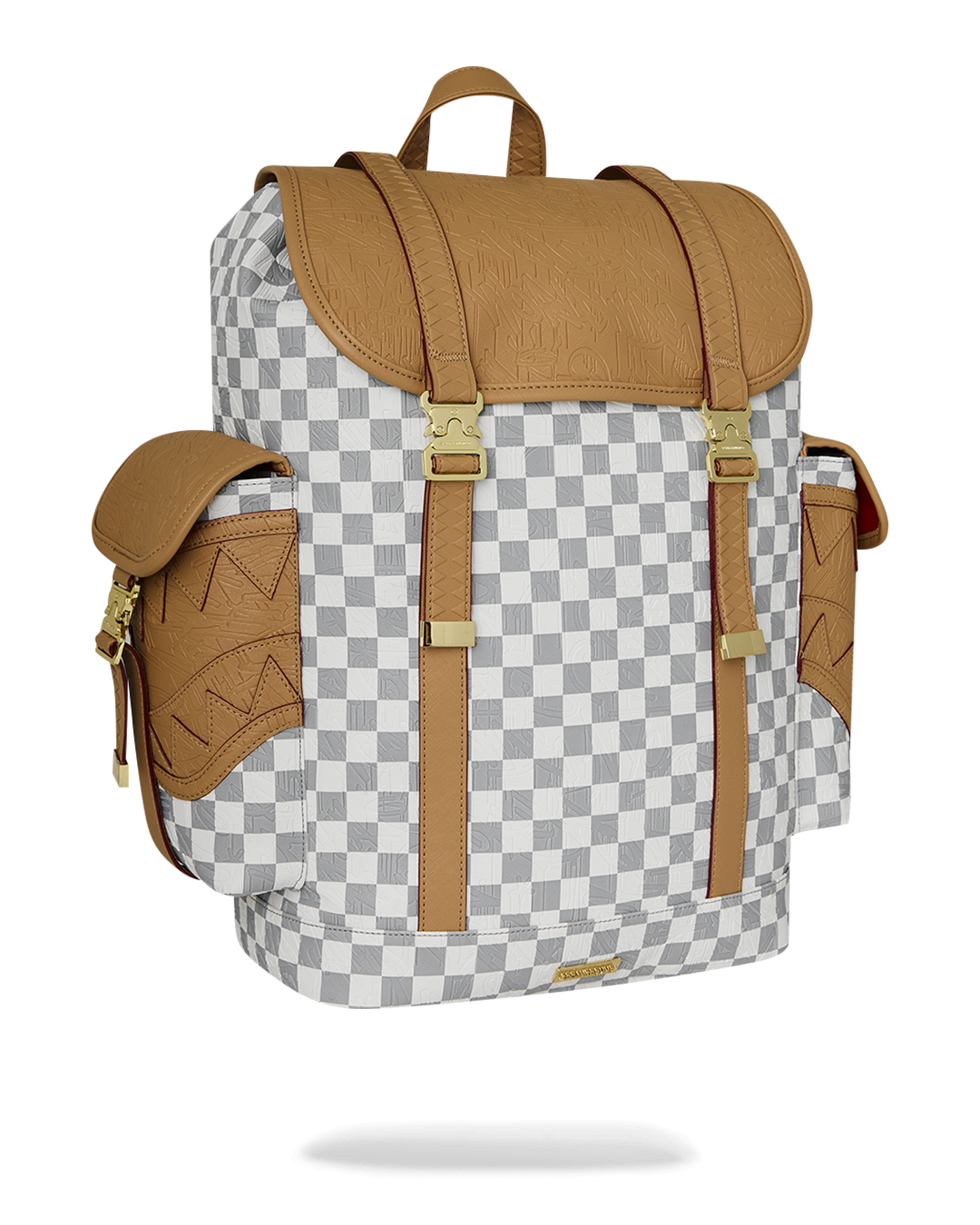 EMBOSSED CREAM CHECK MONTE CARLO BACKPACK