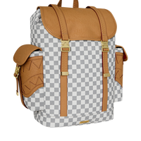 EMBOSSED CREAM CHECK MONTE CARLO BACKPACK