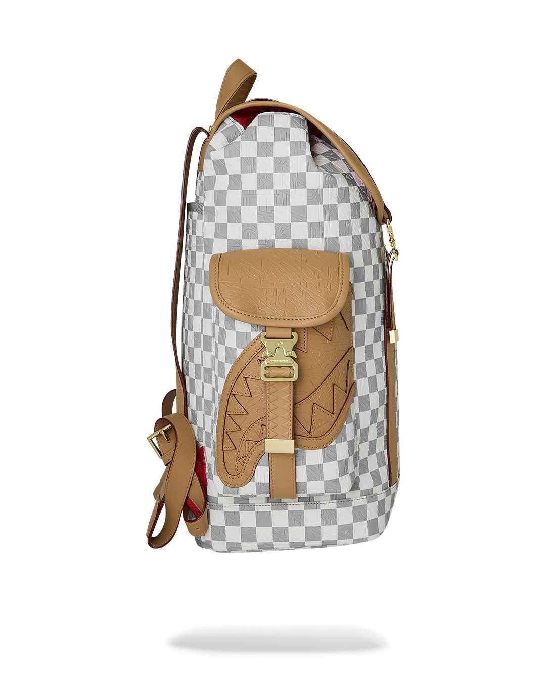 EMBOSSED CREAM CHECK MONTE CARLO BACKPACK