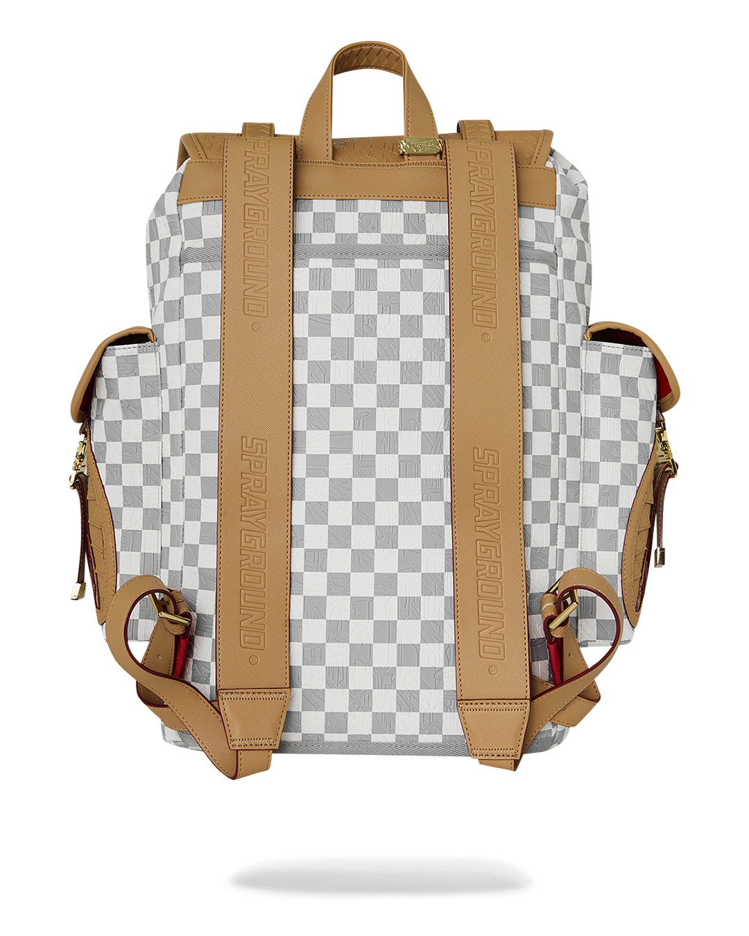EMBOSSED CREAM CHECK MONTE CARLO BACKPACK