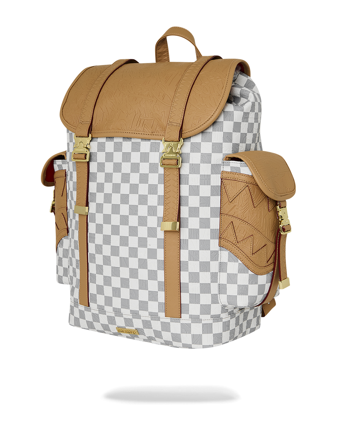 EMBOSSED CREAM CHECK MONTE CARLO BACKPACK