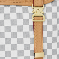 EMBOSSED CREAM CHECK MONTE CARLO BACKPACK